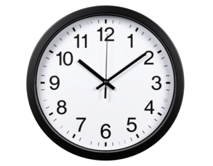  Modern Minimalist Wall Clock with Thin Frame and Bold Numbers, Side Angle