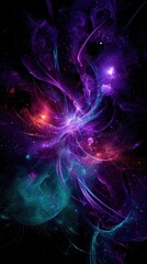 Obraz premium Abstract Colorful Space Nebula Display