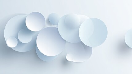 Abstract Light Blue Circles Geometric Design