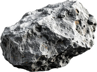3D asteroid icon isolated on transparent background. PNG