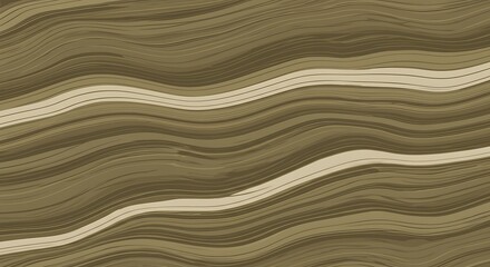 Fototapeta premium An abstract, flowing background of organic wavy lines in a soothing palette of earthy browns and beige, creating a calm, natural texture.