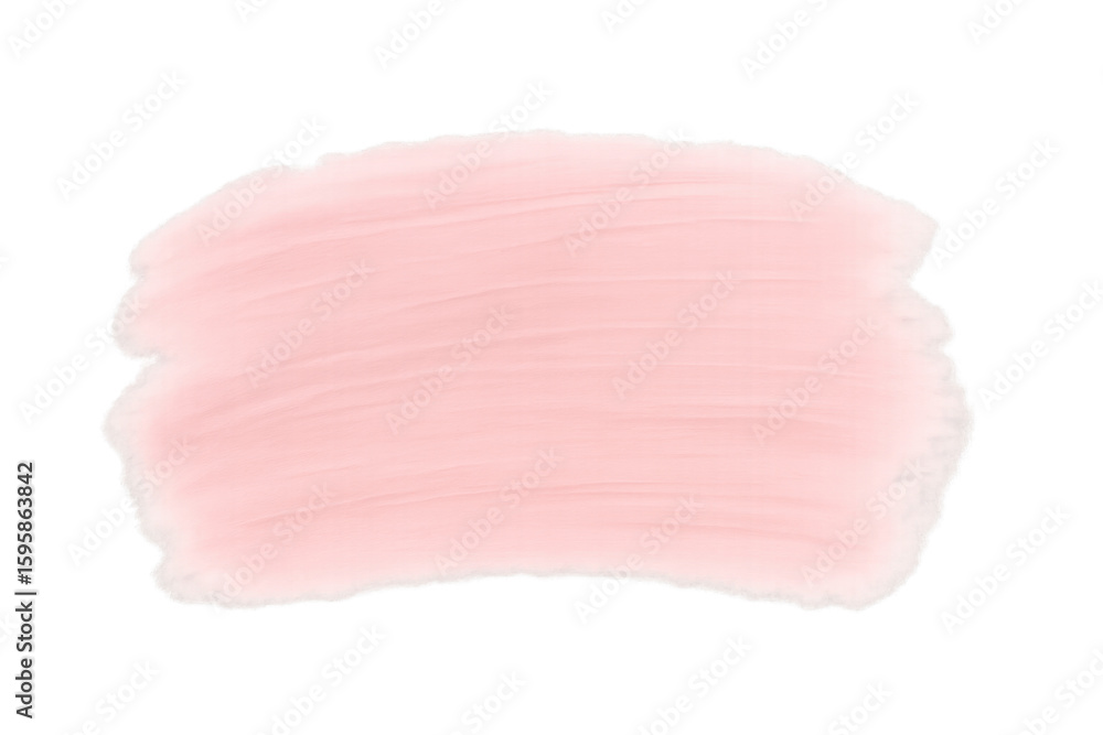 Aufkleber pink paint brush stroke creating a textured and vibrant design element, isolated on a transparent ba