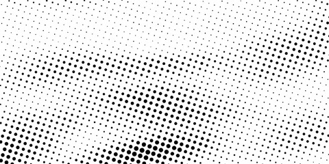 Black Dotted Texture on White Background . Modern Vector Art . Old Paper Effect with Comic Texture . Abstract Wall Design . Grunge Comic Texture Overlay	