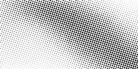 Black Dotted Texture on White Background . Modern Vector Art . Old Paper Effect with Comic Texture . Abstract Wall Design . Grunge Comic Texture Overlay	