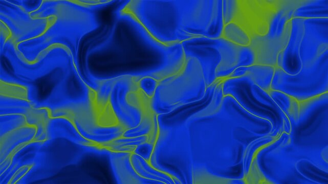 Abstrakte Fl&uuml;ssigkeitsanimation: Blau-Gr&uuml;n-Farbverlauf