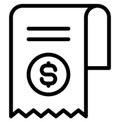 Receipt icon in vector illustration
