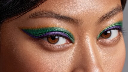 Naklejka premium Colorful eye makeup design