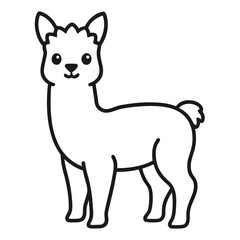 Llama on white background