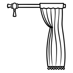 Classic Drapery Rod Illustration