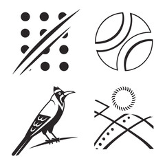 Abstract Symbols Bird And Shapes graphic