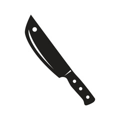 Black butcher knife silhouette icon