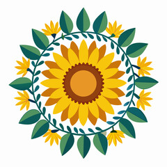 vector illustration of sunflower