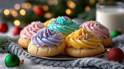 Frosted festive cookies