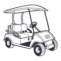 Golf cart with canopy and seats vehicle transportation