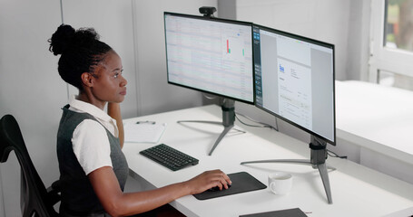 Female Billing Manager Analyzes Medical Codes