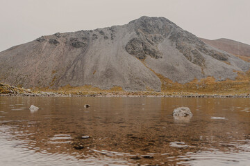 mountain landscape with lake