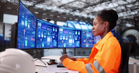 The Woman Controlling Power Plant Engines