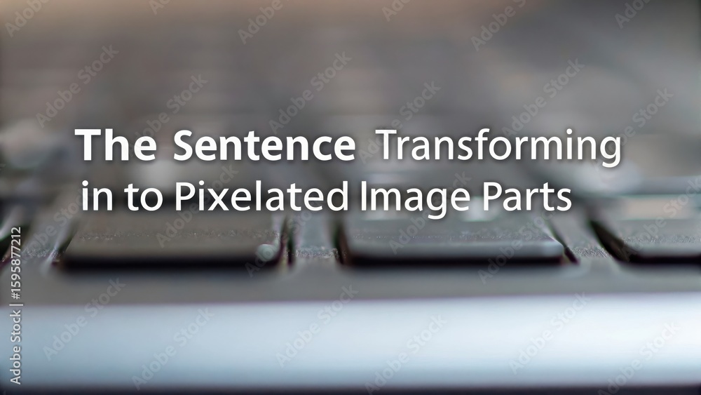 Fototapete text-to-image ai model the image depicts a close-up of a keyboard with text about pixelation transfo