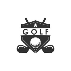 Vintage Emblem golf logo template