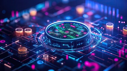 Big Data Flow & AI Technology &acirc;&euro;&ldquo; Digital Information Network, Futuristic Innovation