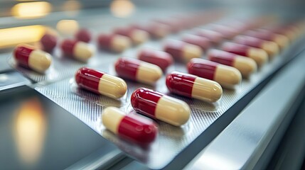 Big pharma industry featuring high-tech drug production, biotechnology research, and pharmaceutical advancements 