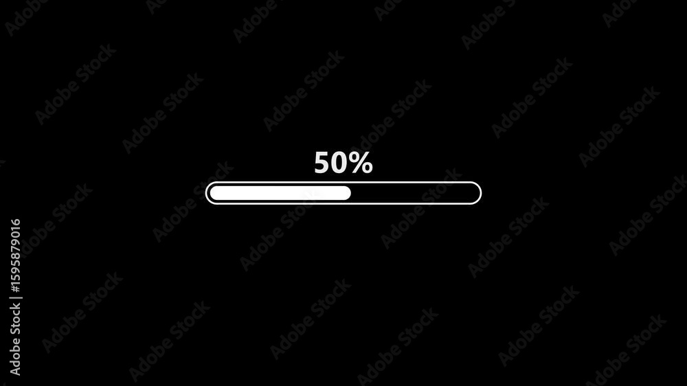 Poster abstract loading icon animation . loading bar and percentage futuristic progress loading bar 0-100 p