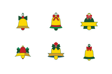 Christmas Festive Bell Ribbon Set Silhouette