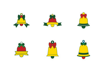 Christmas Festive Bell Ribbon Set Silhouette