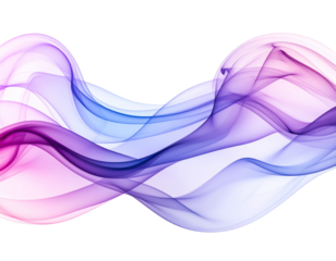 Side View of Wispy Purple and Pink Smoke Curling on White Surface
