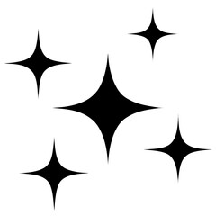 Obraz premium set of black and white stars