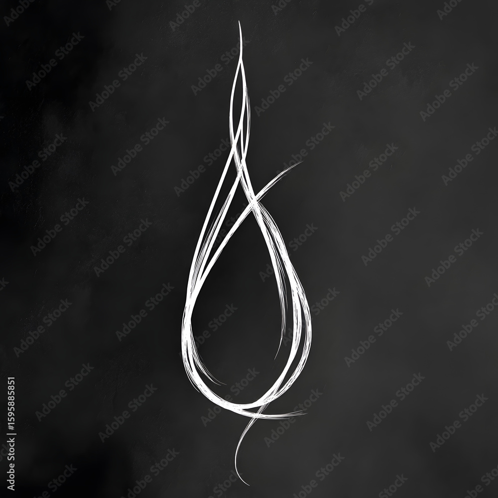 Poster abstract flame in the darkness: an evocative representation of a dancing flame, captured with delica