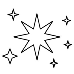 Fototapeta premium black and white star icons