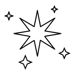 Obraz premium black and white star