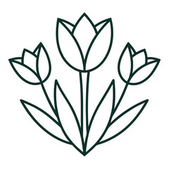 black and white flower vector