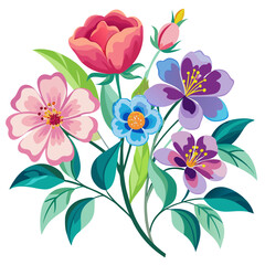 vector illustration of a pink flower
