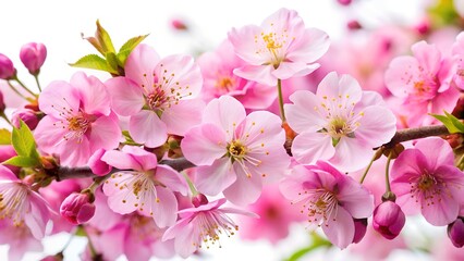 Fototapeta premium Cherry Blossom Tree with Bright Pink Flowers