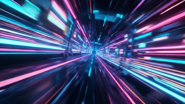 Hyperspace Tunnel: Neon Speed Effect