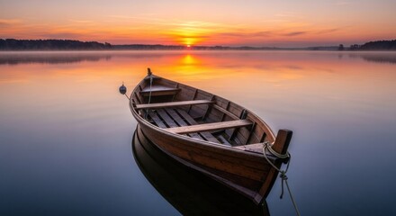Fototapeta premium boats at sunset