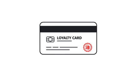 Loyalty Card Icon Illustration