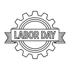 Labor Day Gear Icon