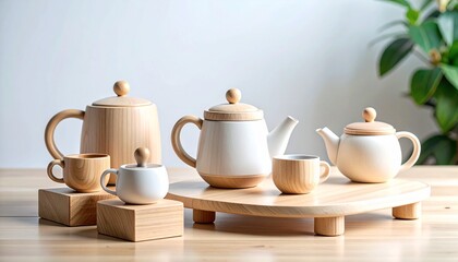 Fototapeta premium 子供用のおままごとのティーセット