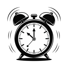 Vintage Alarm Clock Illustration