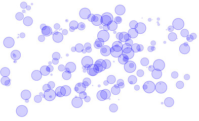 Purple transparent bubble scatter design for playful backgrounds and overlays