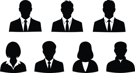 business people icons set