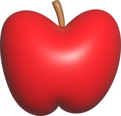 3D shape of an apple