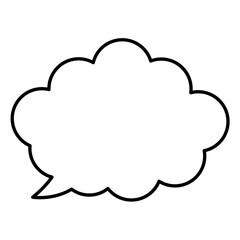 Speech Bubble. Talk box. Cloud speech bubbles. Vector illustration