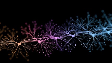 Colorful Fireworks Simulation of AI Brain Activity