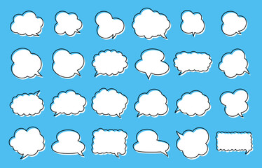 Fototapeta premium Speech Bubble set. Talk bubbles. Cloud speech bubbles collection. Vector illustration
