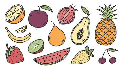seamless pattern with fruits