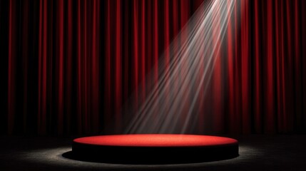 Red stage spotlight